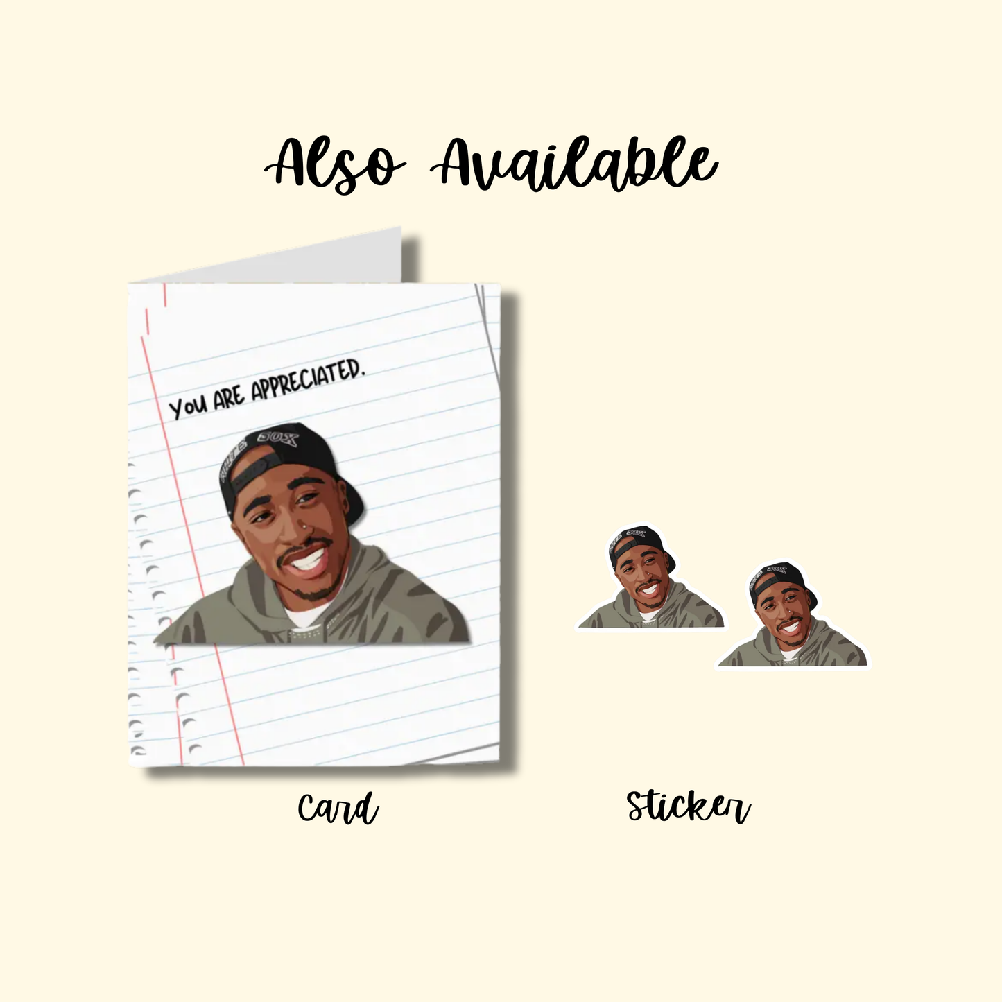 Tupac Stickers | Hip-Hop Legend | Rap Icon | 90s Music Gift