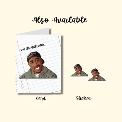 Tupac Stickers | Hip-Hop Legend | Rap Icon | 90s Music Gift