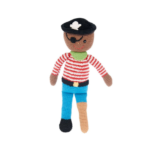 Peg Leg Pirate - Handmade Brown-Skinned Adventure Toy
