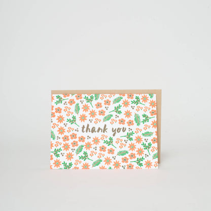 Boxed Set Thank You Floral Letterpress Greeting Cards by Hello!Lucky