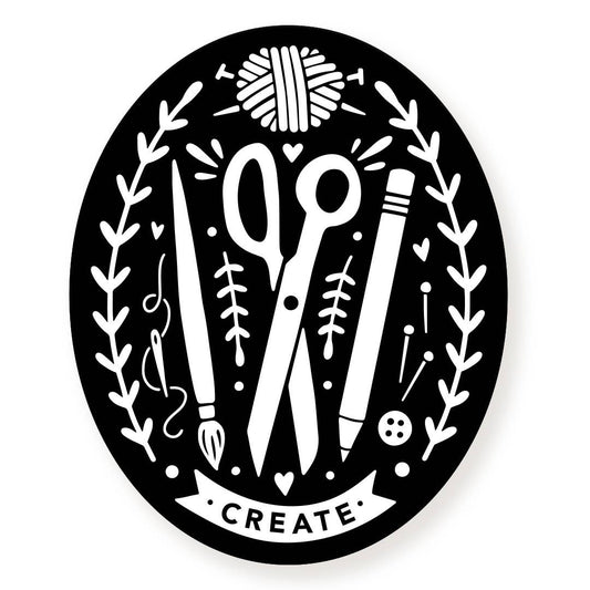 Creator's Club Create Vinyl Sticker: Black