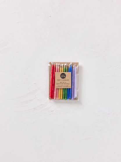 Hand-dipped 100% Beeswax Birthday Candles | Rainbow
