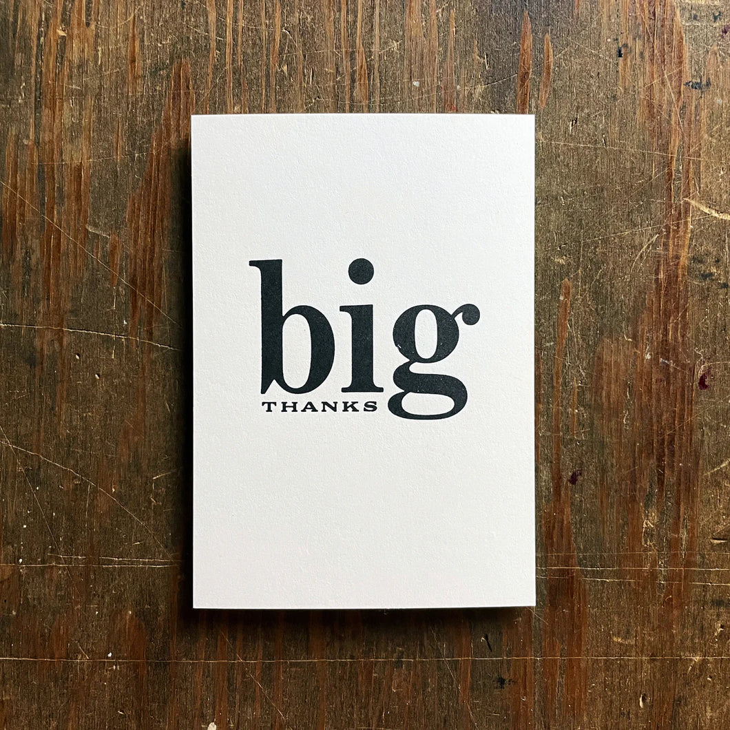 Big Thanks Card set