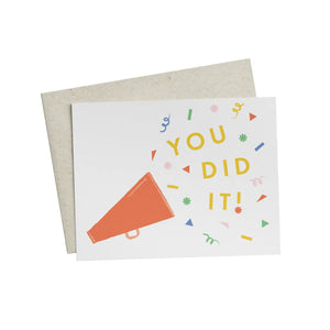 You Did It! Cheer Cone Congrats Card