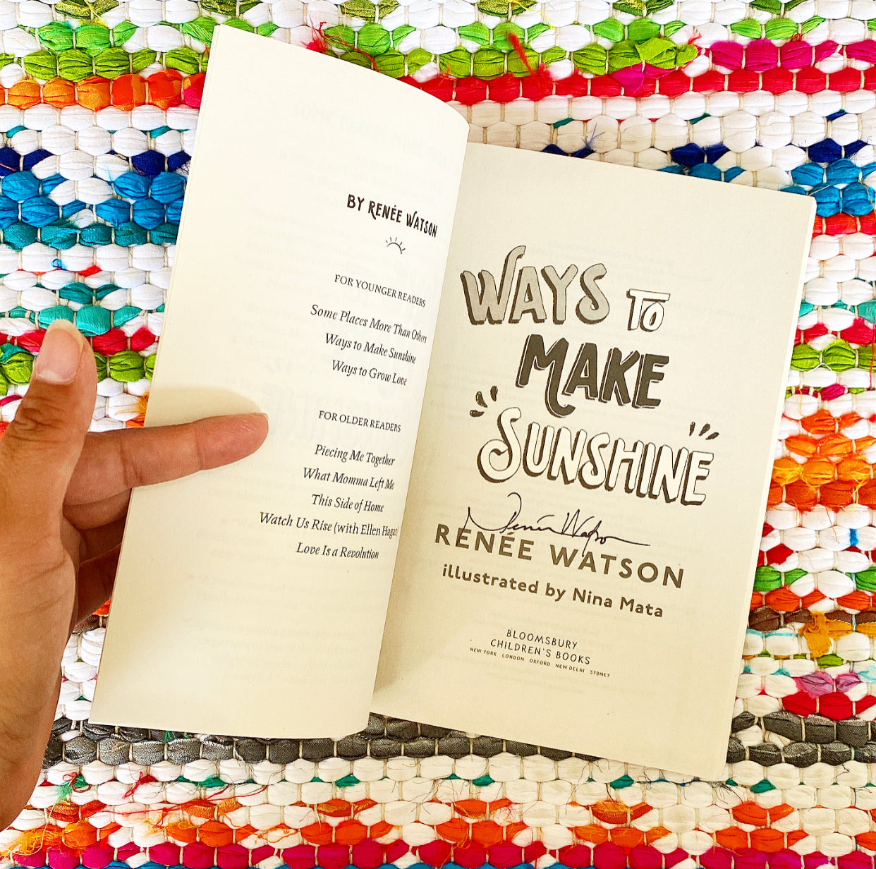 [signed]  Ways to Make Sunshine [paperback] | Renee Watson