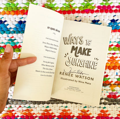 [signed]  Ways to Make Sunshine [paperback] | Renee Watson