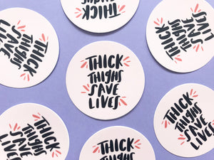 Thick Thighs... sticker | Your Gal Kiwi