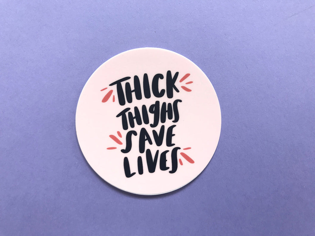 Thick Thighs... sticker | Your Gal Kiwi