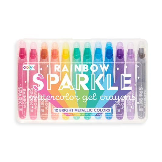 Rainbow Sparkle Watercolor Gel Crayons - set of 12 | ooly