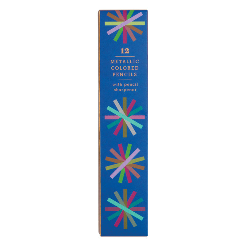 Metallic Colored Pencil Set with Pencil Sharpener | Galison