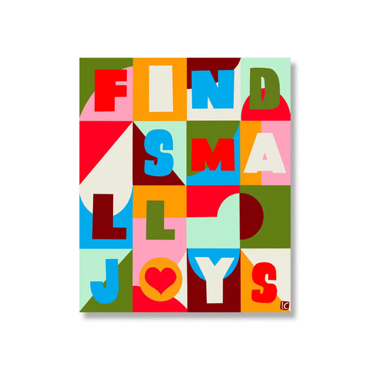 Find Small Joys Large Sticker | Lisa Congdon Art