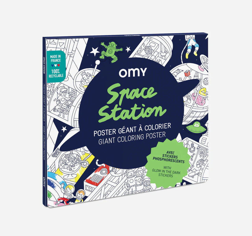 Space Station Giant Coloring Poster | OMY