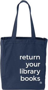 Return Your Library Books Navy Tote Bag | Truth & Gold