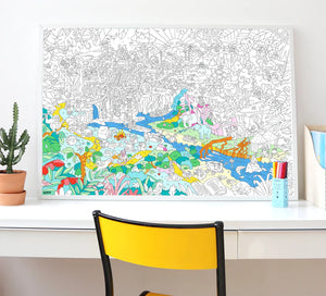 Dinos Giant Coloring Poster | OMY
