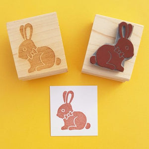 Chocolate Bunny Rubber Stamp | Skull and Cross Buns