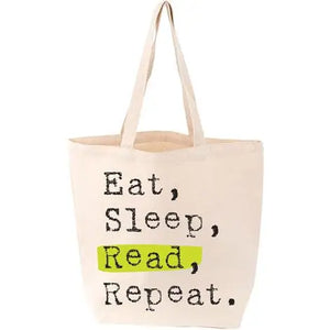 Eat, Sleep, Read, Repeat Tote | Gibbs Smith
