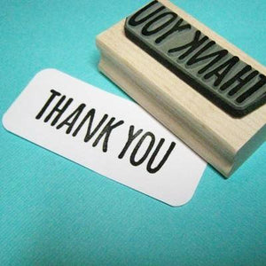 Thank You Rubber Stamp | Skull and Cross Buns
