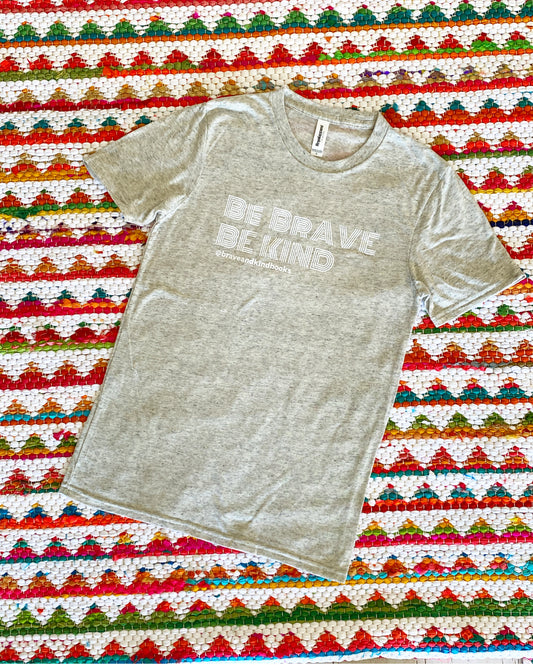 Be Brave + Be Kind Tee - Adult (Speckled Gray)