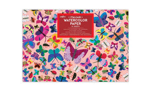Italian Watercolor Paper + Paint Tin Set  | Butterflies