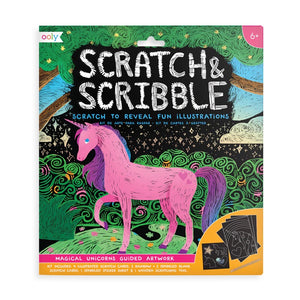 magical unicorn scratch and scribble scratch art kit | OOLY