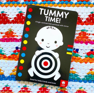 Tummy Time!: A High-Contrast Fold-Out Book with Mirror for Babies | Mama Makes Books