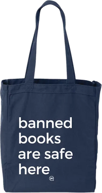 Banned Books Are Safe Here Navy Tote Bag | Truth & Gold