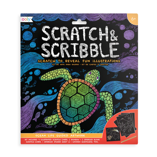 Ocean Life Scratch and Scribble Scratch Art Kit | Ooly