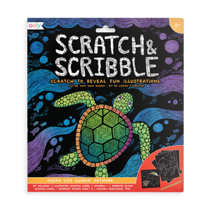 Ocean Life Scratch and Scribble Scratch Art Kit | Ooly