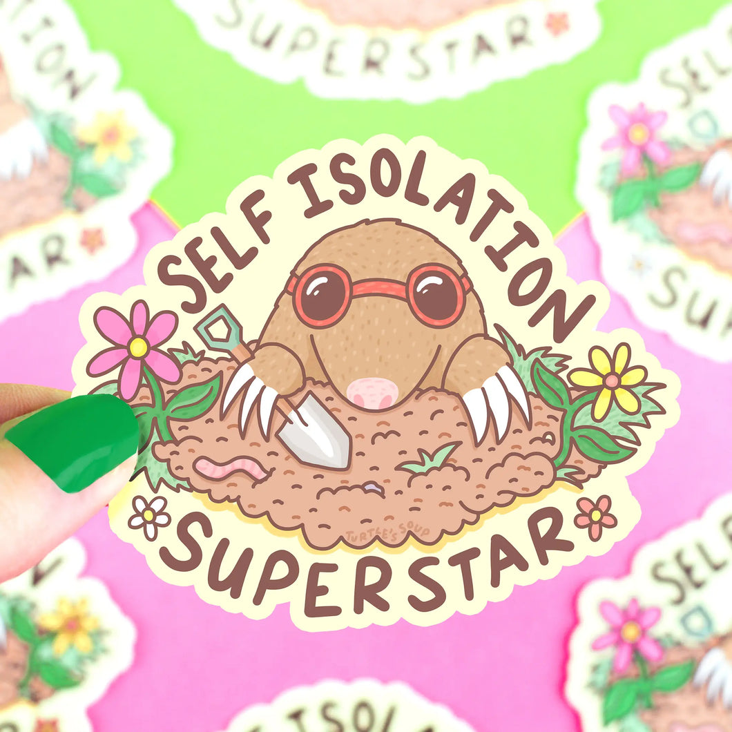 Self Isolation Superstar Vinyl Sticker| Turtle’s Soup