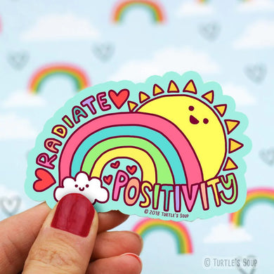 Radiate Positivity Vinyl Sticker | Turtle’s Soup
