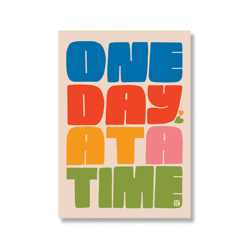 One Day at a Time Large Sticker | Lisa Congdon Art