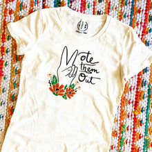 VOTE THEM OUT Women’s Organic Tee (Grey or Cream)