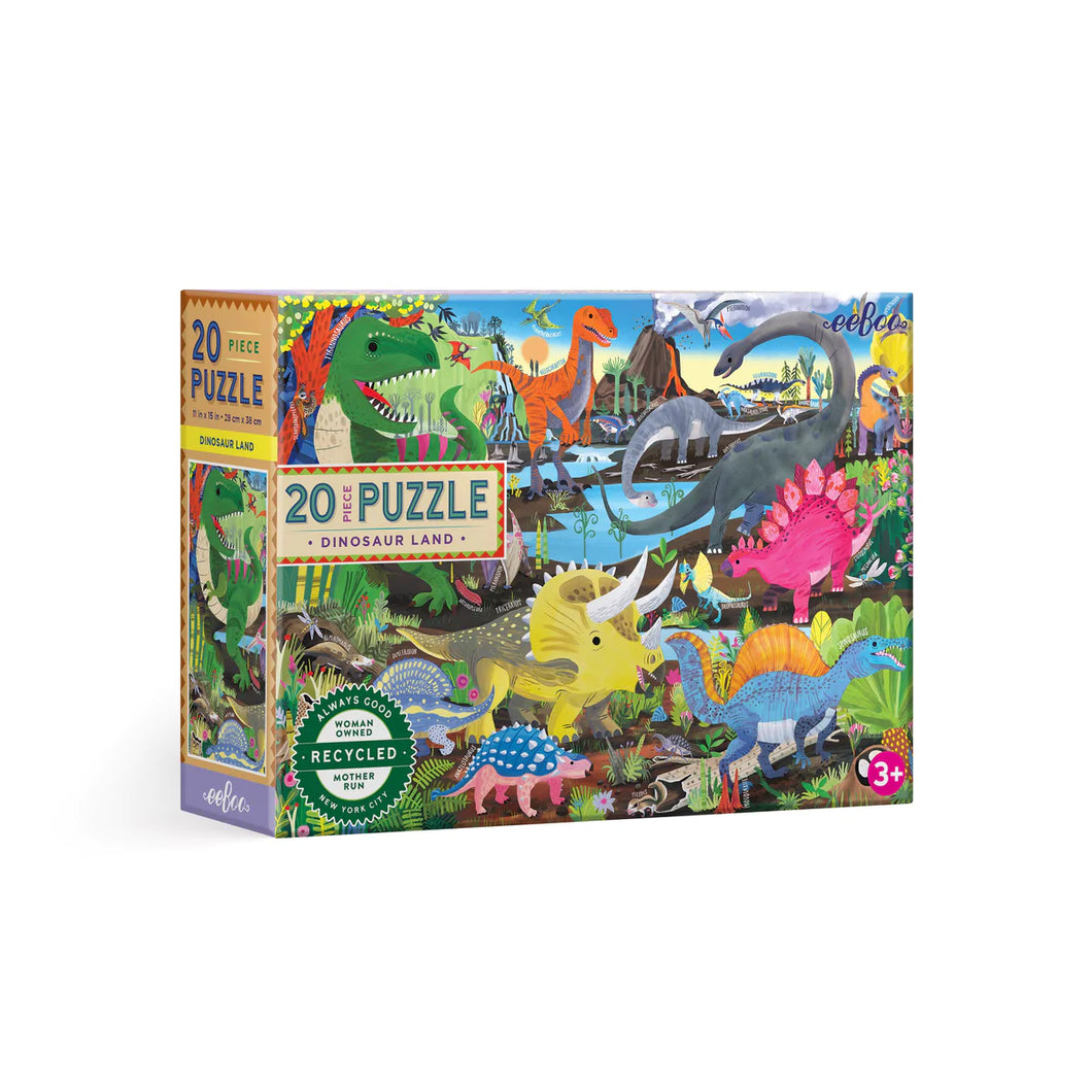 Dinosaur Land 20 Piece Puzzle | eeBoo