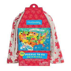 Map Of U.S.A. Puzzle To Go | Mudpuppy