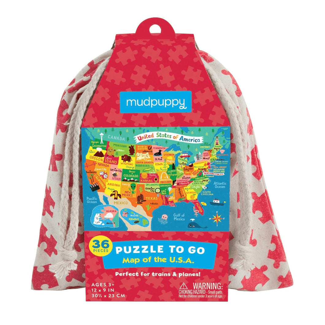Map Of U.S.A. Puzzle To Go | Mudpuppy