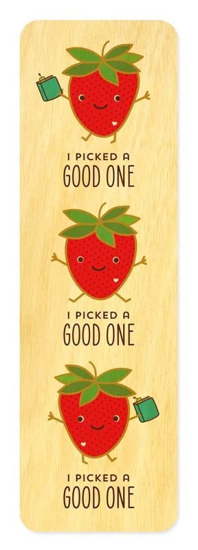 GOOD STRAWBERRY BOOKMARK | Night Owl Paper Goods