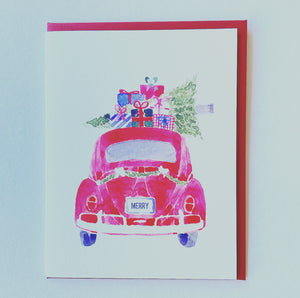 Christmas Buggy Card | Rachel Ink Cards