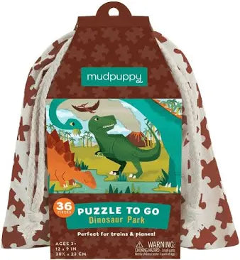 Dinosaur Park Puzzle to Go | Mudpuppy, Peskimo