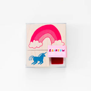 Unicorn and Rainbow Smal Stamp Kit | Yellow Owl Workshop