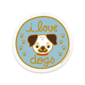 LOVE DOGS Vinyl Sticker | Night Owl Paper Goods